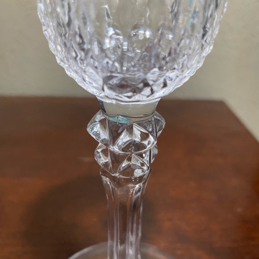 Vintage, Set of 6, Bohemia Crystal Champagne Flutes in the Claudia Pattern - Picture 9 of 9
